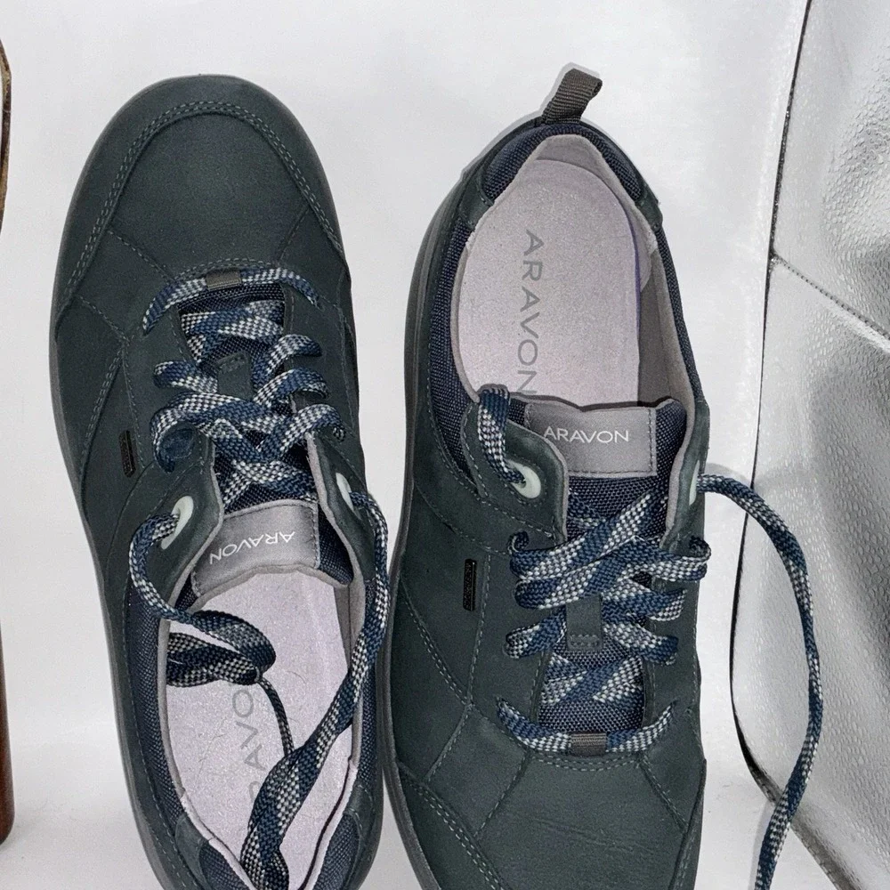 Aragon Women's 8.5 Hydroshield Waterproof By Rockport Lace Up Blueish Green